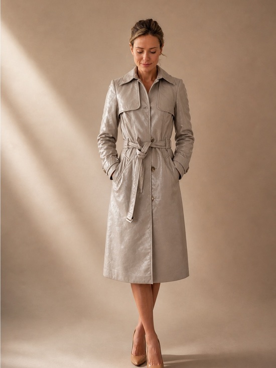 Karen Millen Jackets & Blazers - Karen Millen Light Taupe Trench Coat with Tie Belt